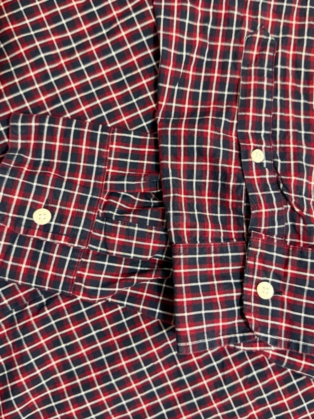J. Crew Slim Fit Plaid Button Down Shirt - Red/Navy Size XL - Picture 5 of 7